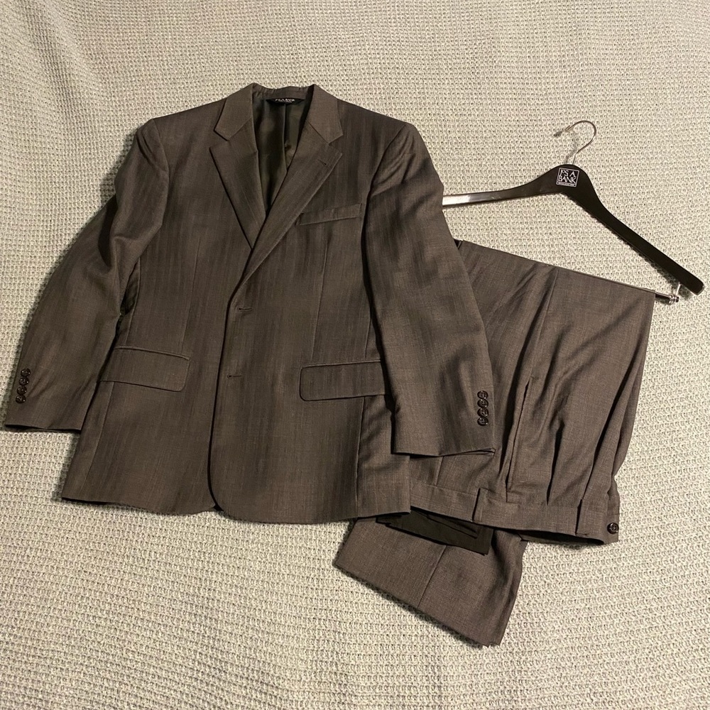 Jos. A Bank Signature Collection Grey 2 Button 2 Piece Wool Suit